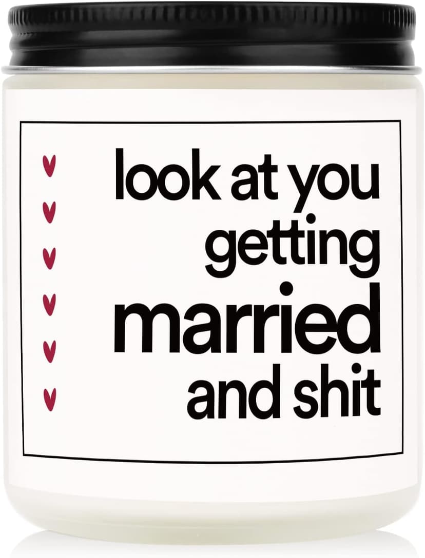 Funny Lavender Scented Soy Wax Candle for Bride & Couples