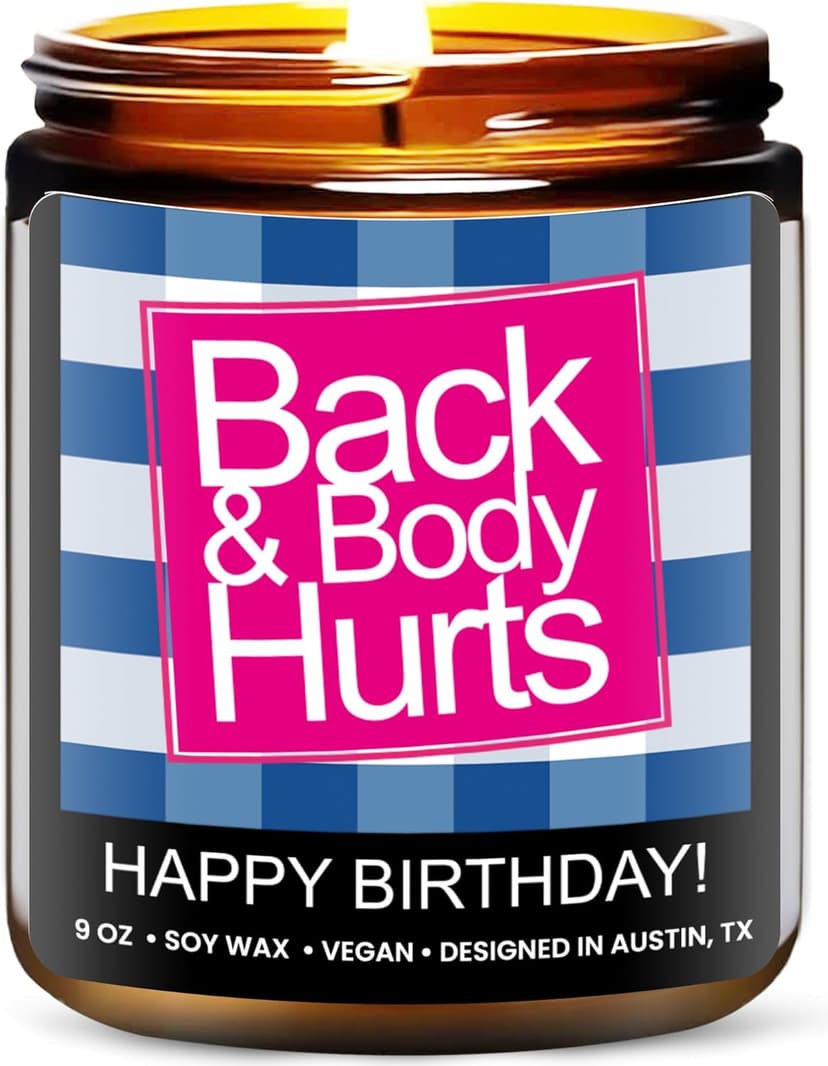 Back & Body Hurts Funny Birthday Candle