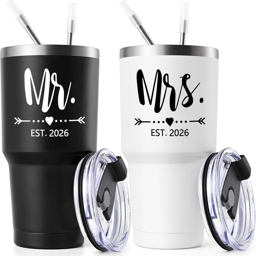 Mr & Mrs His and Hers 30oz Tumbler Set for Couples