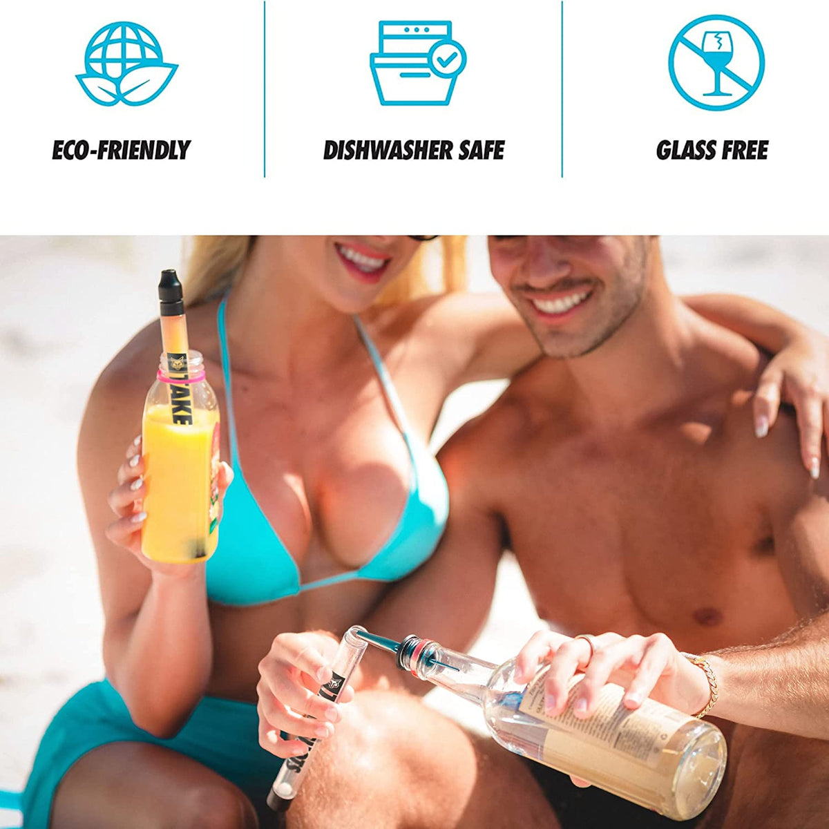 Chug Buddy 2pk Shot Straw, Shot Holder Straw for Drinks, Chasers - Perfect  for Beach, Pool, and Night Out - Smooth Sipping and Easy Pouring 